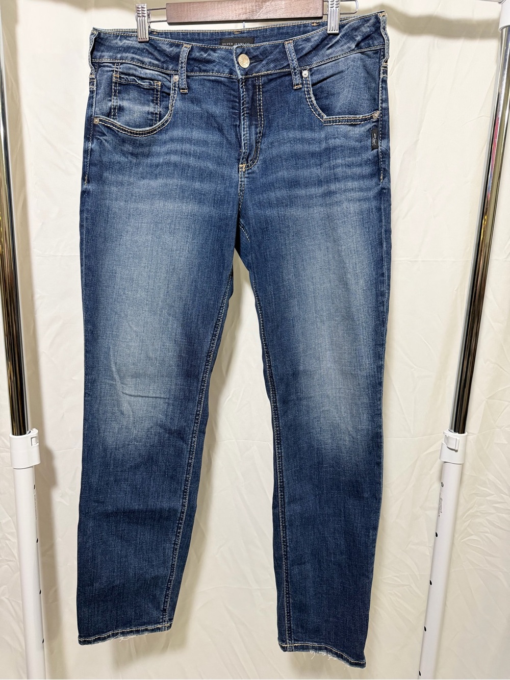 Silver Jeans Women's Distressed Boyfriend Jeans 32 x 29